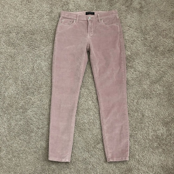 Banana Republic Skinny Fit Mauve Pink Suede Jeans Womens 26/2R - Picture 1 of 10